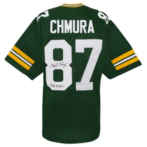 Mark Chmura Signed Green Custom Football Jersey w/SB XXXI