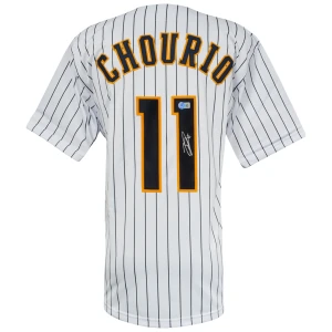 Jackson Chourio Signed White Custom Baseball Jersey - (Beckett COA)
