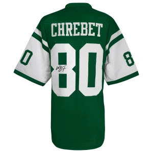 Wayne Chrebet Signed Light Green Custom Football Jersey