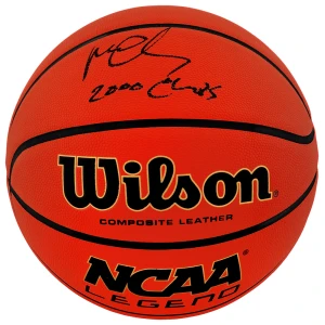 Mateen Cleaves Signed Wilson NCAA Legends Full Size Basketball w/2000 National Champs