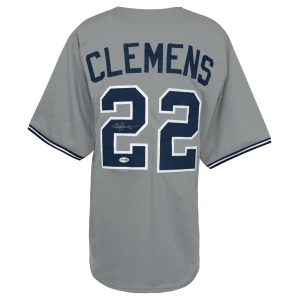 Roger Clemens Signed Grey Custom Baseball Jersey - (JSA)