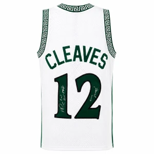Mateen Cleaves Signed Michigan State 1999 M&N T/B White Swingman Basketball Jersey w/2000 MOP