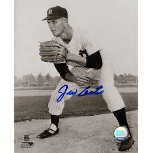 Jim Coates Signed New York Yankees B&W Pitching Pose 8x10 Photo