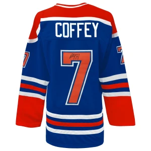 Paul Coffey Signed Blue Custom Hockey Jersey