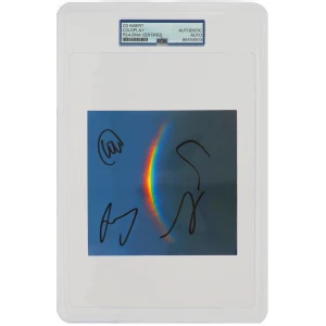 Coldplay Band Signed 'Moon Music' 5x5 CD Insert Card (4 - Signatures) - (PSA/DNA Encapsulated)