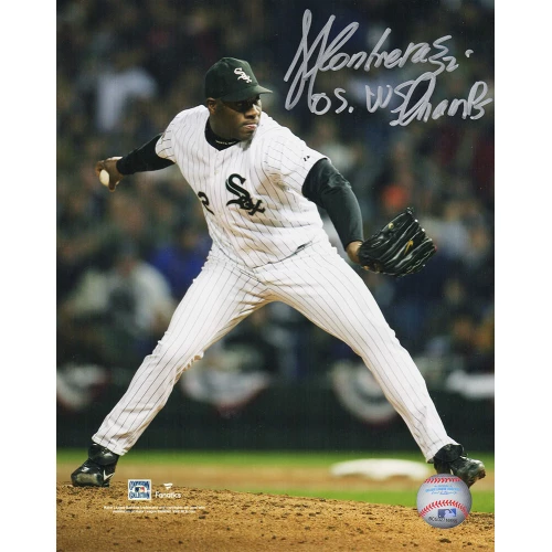 Jose Contreras Signed Chicago White Sox 2005 World Series 8x10 Photo w/05 WS Champs
