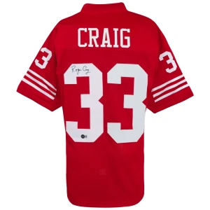 Roger Craig Signed Red Custom Football Jersey - (Beckett)