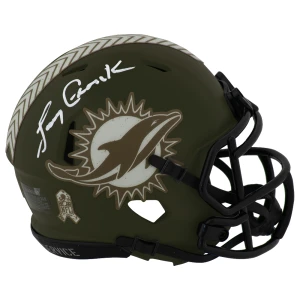 Larry Csonka Signed Miami Dolphins 2022 SALUTE Riddell Speed Mini Helmet