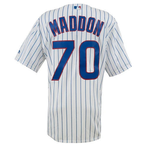 2016 Chicago Cubs Team Signed Cubs Joe Maddon 2016 WS Patch White Pinstripe Majestic Jersey w/WS MVP (26 Sigs) - Image 3