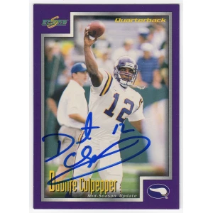 Daunte Culpepper Signed Vikings 1999 Score Supplemental Rookie Football Card #S83