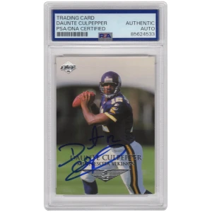 Daunte Culpepper Signed Vikings 1999 Edge Rookie Football Trading Card #177 - (PSA Encapsulated)