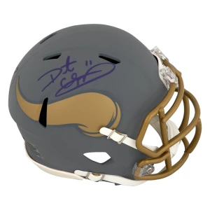 Daunte Culpepper Signed Minnesota Vikings SLATE Riddell Speed Mini Helmet