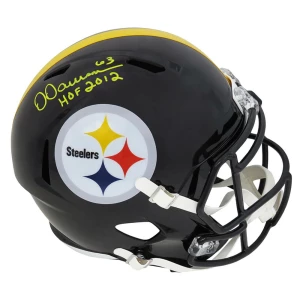 Dermontti Dawson Signed Pittsburgh Steelers Riddell Full Size Speed Replica Helmet w/HOF 2012