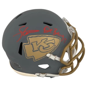 Steve DeBerg Signed Kansas City Chiefs SLATE Riddell Speed Mini Helmet