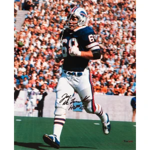 Joe DeLamielleure Signed Buffalo Bills Blue Jersey Action 16x20 Photo w/HOF'03