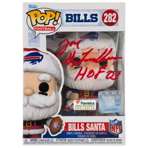 Joe DeLamielleure Signed Buffalo Bills Santa Funko Pop Doll #282 w/HOF'03