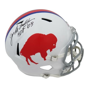 Joe DeLamielleure Signed Buffalo Bills Throwback White Riddell Full Size Speed Replica Helmet w/HOF'03
