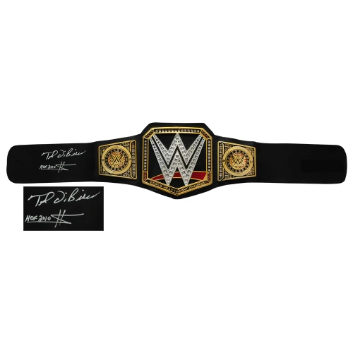 Ted DiBiase Signed WWE World Championship Replica Wrestling Belt w/HOF 2010 - Image 2