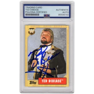 Ted Dibiase Signed 2007 Topps Heritage WWE Wrestling Trading Card #82 - (PSA Encapsulated)