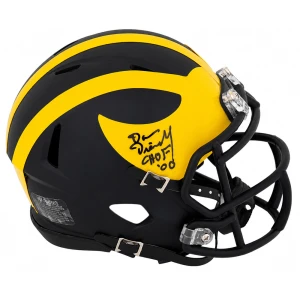 Dan Dierdorf Signed Michigan Wolverines Riddell Speed Mini Helmet w/CHOF'00