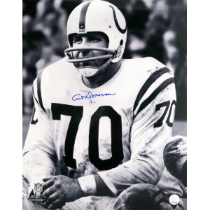 Art Donovan Signed Colts B&W Close Up 16x20 Photo