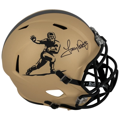 Tony Dorsett Signed Heisman Trophy Logo Gold Riddell Full Size Speed Helmet