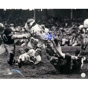 Carl Eller Signed Minnesota Vikings B&W Action vs Bears 16x20 Photo w/HOF'04
