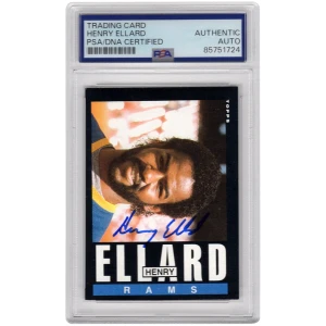 Henry Ellard Signed Los Angeles Rams 1985 Topps Rookie Football Trading Card #80 - (PSA Encapsulated)