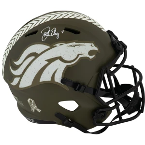 John Elway Signed Denver Broncos SALUTE Riddell Full Size Speed Replica Helmet