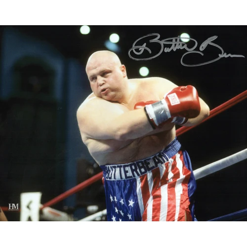 Eric 'Butterbean' Esch Signed Boxing Action In USA Trunks 8x10 Photo