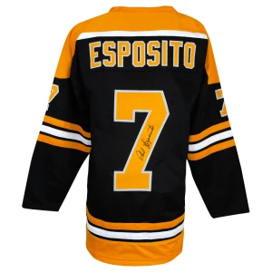 Phil Esposito Signed Black Custom Hockey Jersey