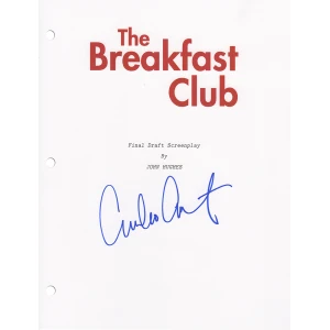 Emilio Estevez Signed The Breakfast Club Movie Script Cover Page