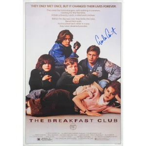 Emilio Estevez Signed The Breakfast Club 27x40 Full Size Movie Poster