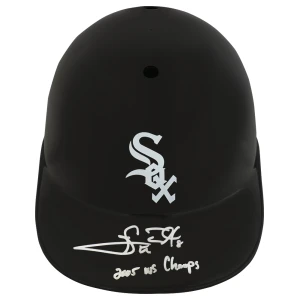 Carl Everett Signed Chicago White Sox Souvenir Replica Batting Helmet w/05 WS Champs