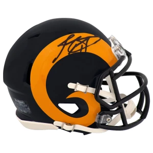 Jim Everett Signed Los Angeles Rams Throwback Riddell Speed Mini Helmet