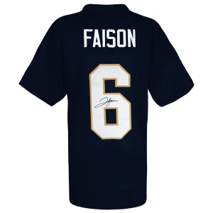 Jordan Faison Signed Navy Custom College Football Jersey