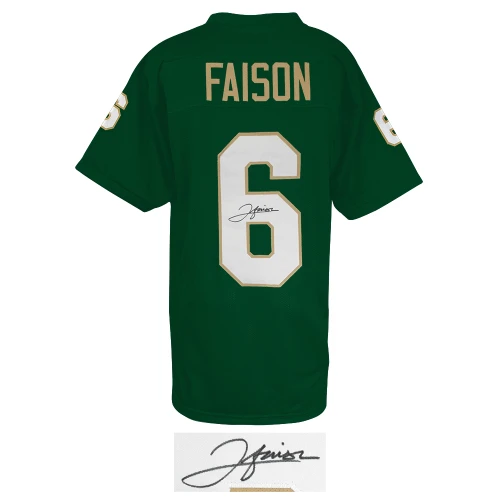 Jordan Faison Signed Green Custom College Football Jersey - Image 2