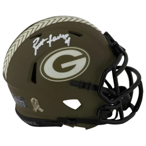 Brett Favre Signed Green Bay Packers SALUTE Riddell Speed Mini Helmet