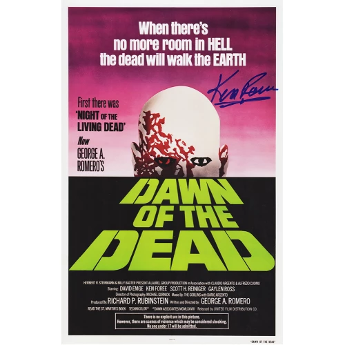 Ken Foree Signed Dawn of the Dead 11x17 Movie Poster