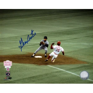 George Foster Signed Cincinnati Reds World Series Sliding 8x10 Photo