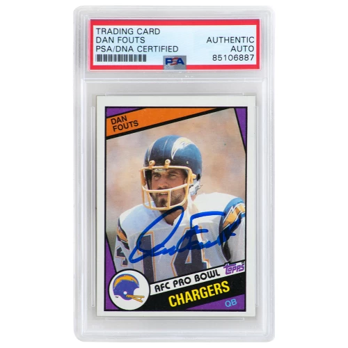 Dan Fouts Signed Chargers 1984 Topps Football Trading Card #179 - (PSA Encapsulated)