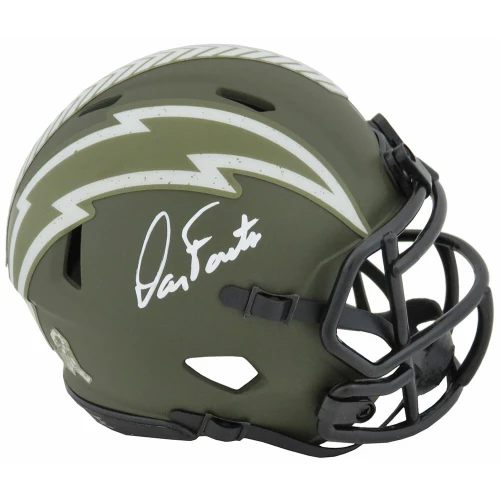 Dan Fouts Signed Chargers Salute to Service Riddell Speed Mini Helmet