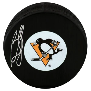 Ron Francis Signed Pittsburgh Penguins Medium Logo Hockey Puck