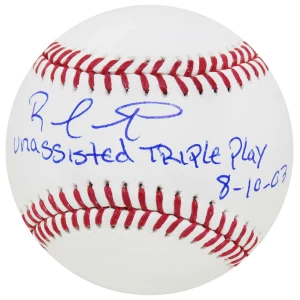 Rafael Furcal Signed Rawlings Official MLB Baseball w/Unassisted Triple Play 8/10/03