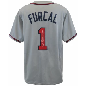 Rafael Furcal Signed Grey Custom Baseball Jersey w/2000 NL ROY