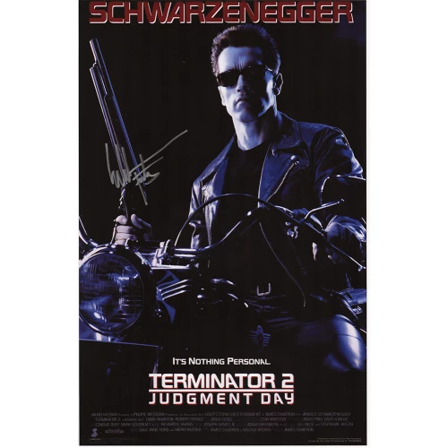 Edward Furlong Signed Terminator 2: Judgment Day 11x17 Movie Poster