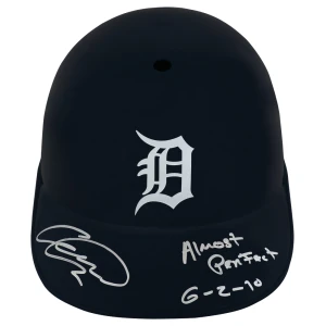 Armando Galarraga Signed Detroit Tigers Souvenir Replica Batting Helmet w/Almost Perfect 6-2-10