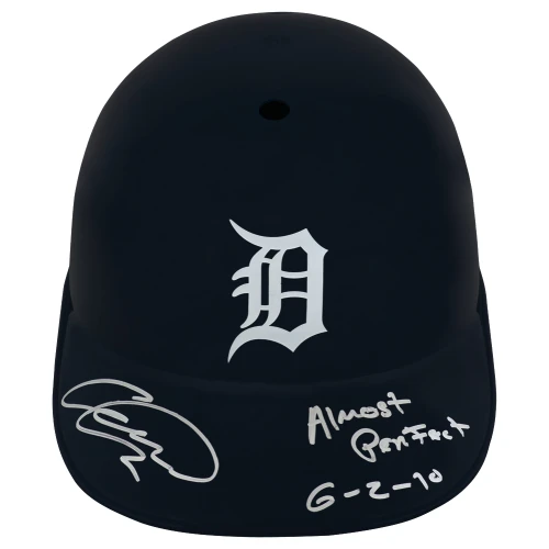 Armando Galarraga Signed Detroit Tigers Souvenir Replica Batting Helmet w/Almost Perfect 6-2-10