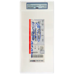Armando Galarraga Signed Detroit Tigers vs Cleveland June 2, 2010 Game Ticket w/Insc - (PSA Encapsulated)