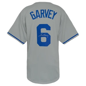 Steve Garvey Signed Grey Custom Baseball Jersey